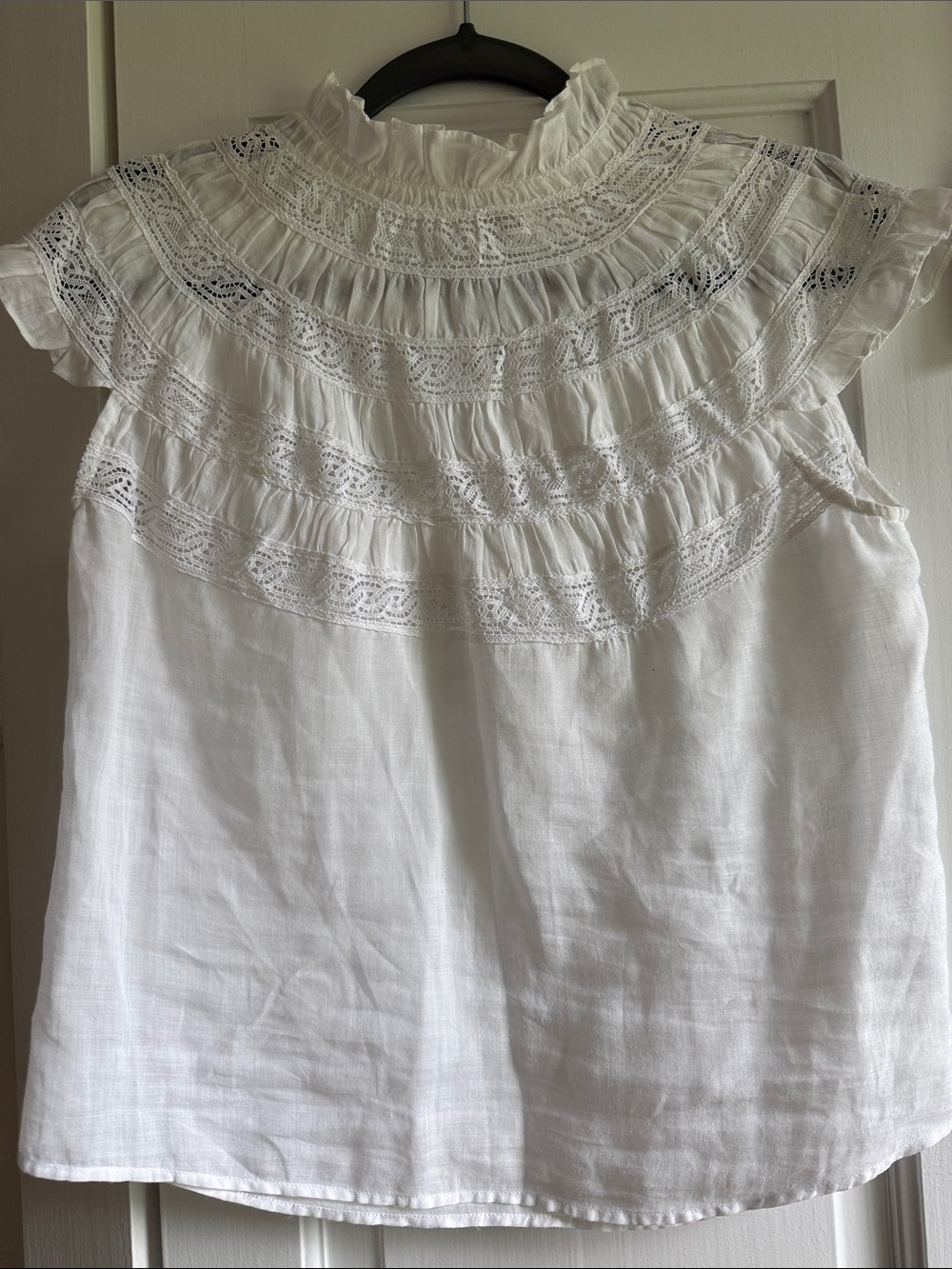 Frame Denim White Lace Women's Top